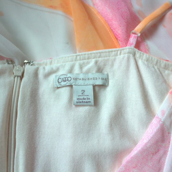 Bundle ⚡️2/$25 Cato Multi Colored Dress | Sheer Sun Dress W/ Lining - Picture 4 of 6